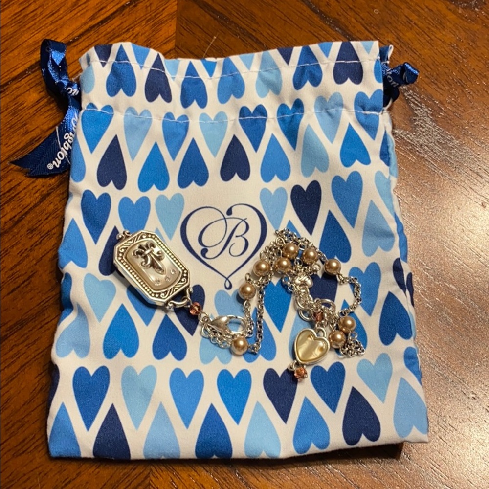 Brighton Chatelaine Fleur de Lis Pearl Bracelet